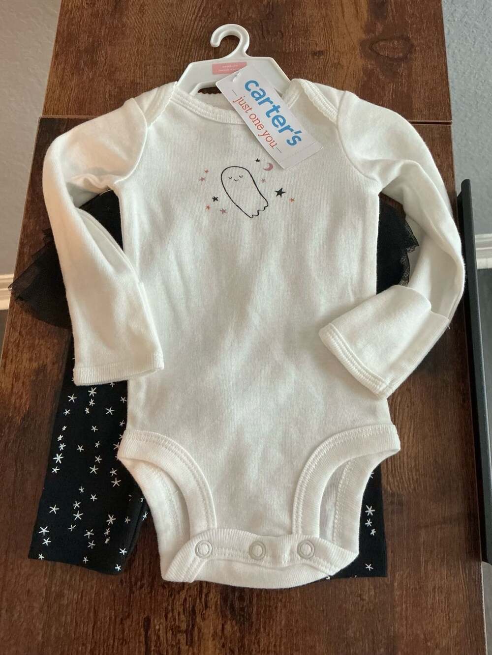 Carter's Girls Just One You Ghost Halloween Bodysuit and Pants Set NB
